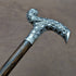 1902 British Antique Ladies Cane Cane Sterling Silver Derby Handle 82cm